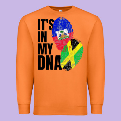 Jamaican And Haitian Mix Flag Dna Heritage Premium Sweatshirt Designed By Artisfamous