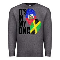 Charcoal Heather jamaican and haitian mix flag dna heritage Premium Sweatshirt - artisFamous