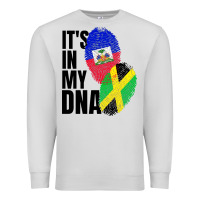 Dove Grey jamaican and haitian mix flag dna heritage Premium Sweatshirt - artisFamous
