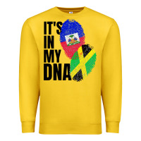 Lemon jamaican and haitian mix flag dna heritage Premium Sweatshirt - artisFamous
