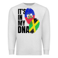 Oatmeal Heather jamaican and haitian mix flag dna heritage Premium Sweatshirt - artisFamous