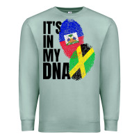 Seafoam jamaican and haitian mix flag dna heritage Premium Sweatshirt - artisFamous