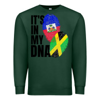 Sports Green jamaican and haitian mix flag dna heritage Premium Sweatshirt - artisFamous