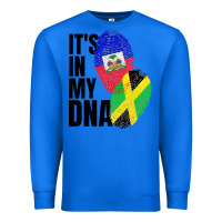 True Royal jamaican and haitian mix flag dna heritage Premium Sweatshirt - artisFamous