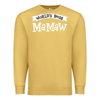 Antique Gold World's Best Mamaw Ever Premium Sweatshirt - artisFamous