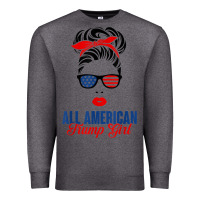 Charcoal Heather all american trump girl Premium Sweatshirt - artisFamous