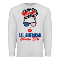 Dove Grey all american trump girl Premium Sweatshirt - artisFamous