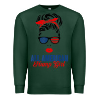 Sports Green all american trump girl Premium Sweatshirt - artisFamous