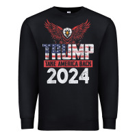 Black trump 2024 take america back Premium Sweatshirt - artisFamous
