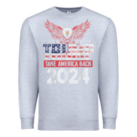 Heather Grey trump 2024 take america back Premium Sweatshirt - artisFamous