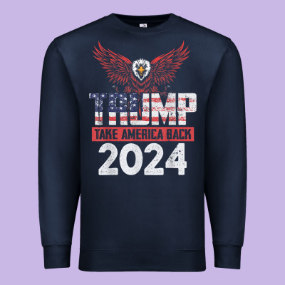 Trump 2024 Take America Back Premium Sweatshirt Designed By Artisfamous