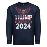 Navy trump 2024 take america back Premium Sweatshirt - artisFamous