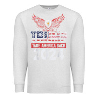 Oatmeal Heather trump 2024 take america back Premium Sweatshirt - artisFamous