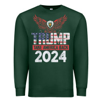 Sports Green trump 2024 take america back Premium Sweatshirt - artisFamous