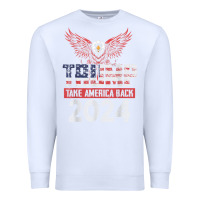 White trump 2024 take america back Premium Sweatshirt - artisFamous