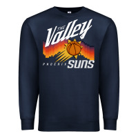 Navy the valley oop phoenix basketball retro sunset basketball t shirt Premium Sweatshirt - artisFamous