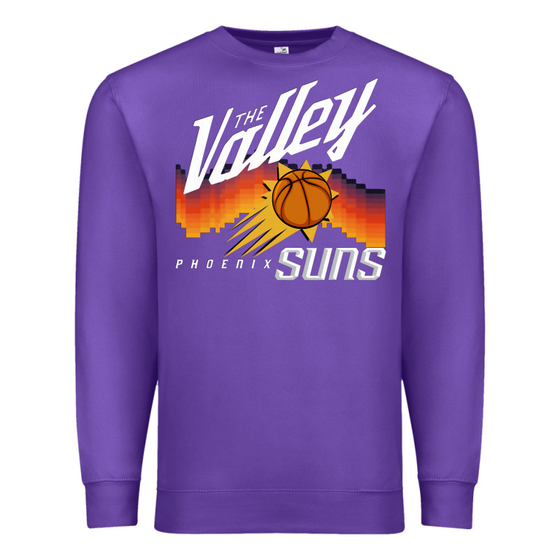 The Valley Oop Phoenix Basketball Retro Sunset Basketball T Shirt Premium Sweatshirt by artisFamous | Teevron