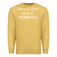 Antique Gold save a deer   hunt a pedophil Premium Sweatshirt - artisFamous