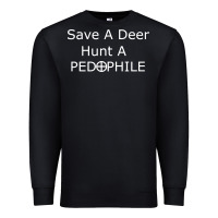 Black save a deer   hunt a pedophil Premium Sweatshirt - artisFamous