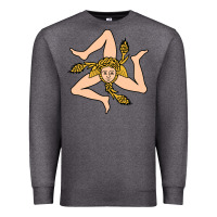 Charcoal Heather sicilian triskelion Premium Sweatshirt - artisFamous