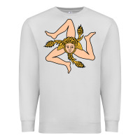 Dove Grey sicilian triskelion Premium Sweatshirt - artisFamous