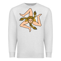 Oatmeal Heather sicilian triskelion Premium Sweatshirt - artisFamous