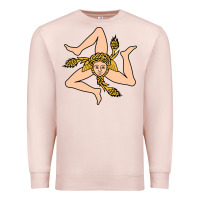 Pale Pink sicilian triskelion Premium Sweatshirt - artisFamous