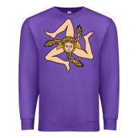 Purple sicilian triskelion Premium Sweatshirt - artisFamous