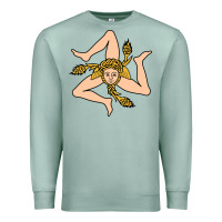 Seafoam sicilian triskelion Premium Sweatshirt - artisFamous
