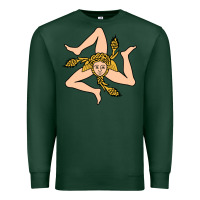 Sports Green sicilian triskelion Premium Sweatshirt - artisFamous
