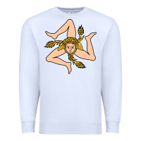 White sicilian triskelion Premium Sweatshirt - artisFamous