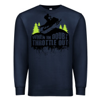 Navy snowmobile throttle Premium Sweatshirt - artisFamous