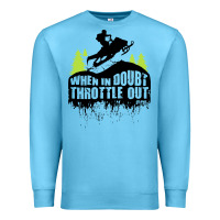 Ocean Blue snowmobile throttle Premium Sweatshirt - artisFamous