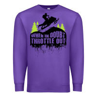 Purple snowmobile throttle Premium Sweatshirt - artisFamous