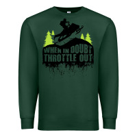 Sports Green snowmobile throttle Premium Sweatshirt - artisFamous
