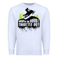 White snowmobile throttle Premium Sweatshirt - artisFamous