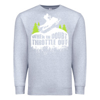 Heather Grey snowmobile throttle Premium Sweatshirt - artisFamous