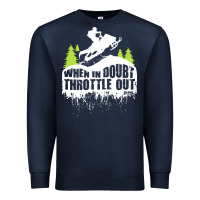 Navy snowmobile throttle Premium Sweatshirt - artisFamous