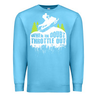 Ocean Blue snowmobile throttle Premium Sweatshirt - artisFamous