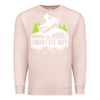 Pale Pink snowmobile throttle Premium Sweatshirt - artisFamous