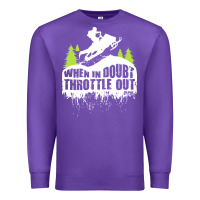 Purple snowmobile throttle Premium Sweatshirt - artisFamous