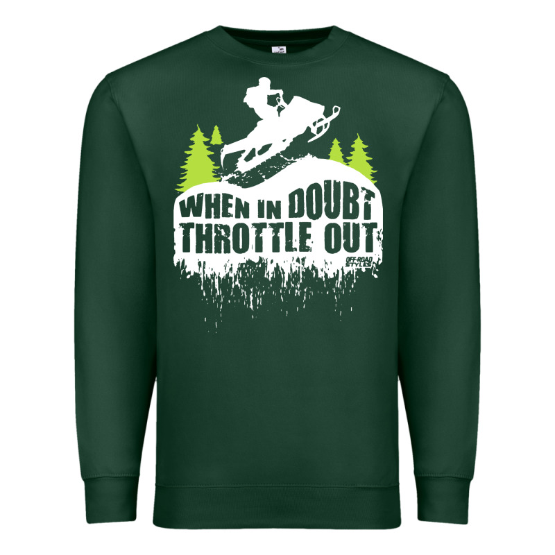 Snowmobile Throttle Premium Sweatshirt by artisFamous | Teevron