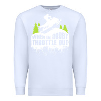 White snowmobile throttle Premium Sweatshirt - artisFamous