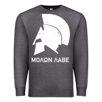 Charcoal Heather spartan helmet Premium Sweatshirt - artisFamous