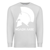 Dove Grey spartan helmet Premium Sweatshirt - artisFamous