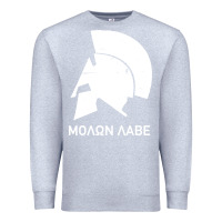 Heather Grey spartan helmet Premium Sweatshirt - artisFamous