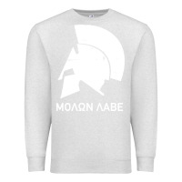 Oatmeal Heather spartan helmet Premium Sweatshirt - artisFamous
