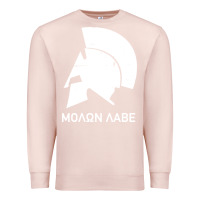Pale Pink spartan helmet Premium Sweatshirt - artisFamous
