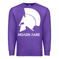 Purple spartan helmet Premium Sweatshirt - artisFamous