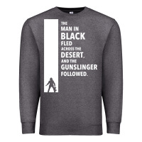 Charcoal Heather the man in black fled across the desert Premium Sweatshirt - artisFamous